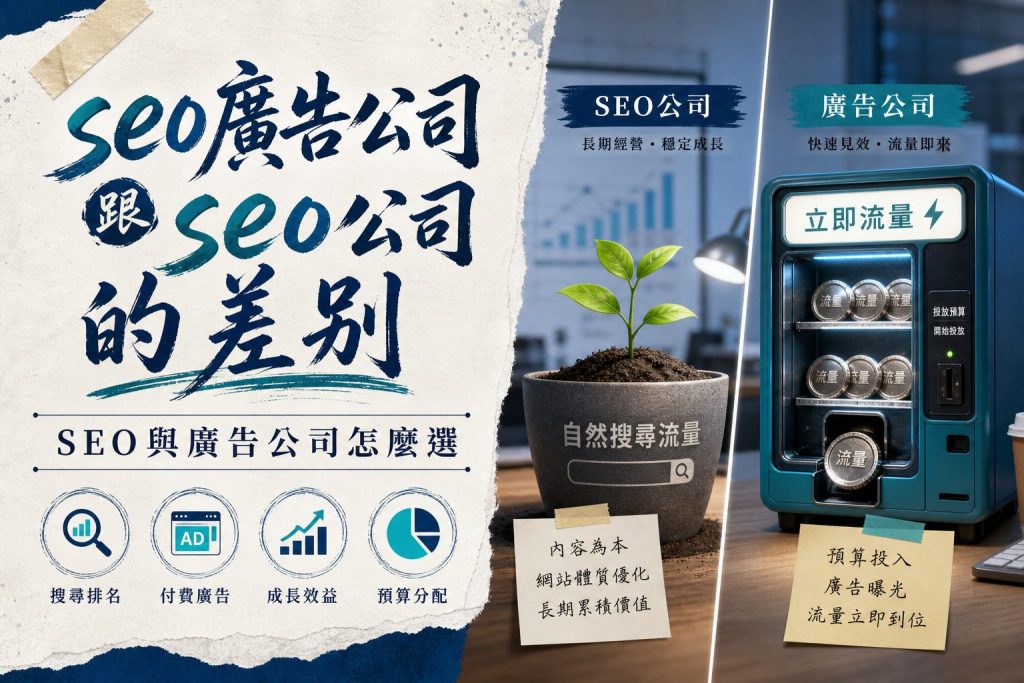 seo廣告公司跟seo公司的差別