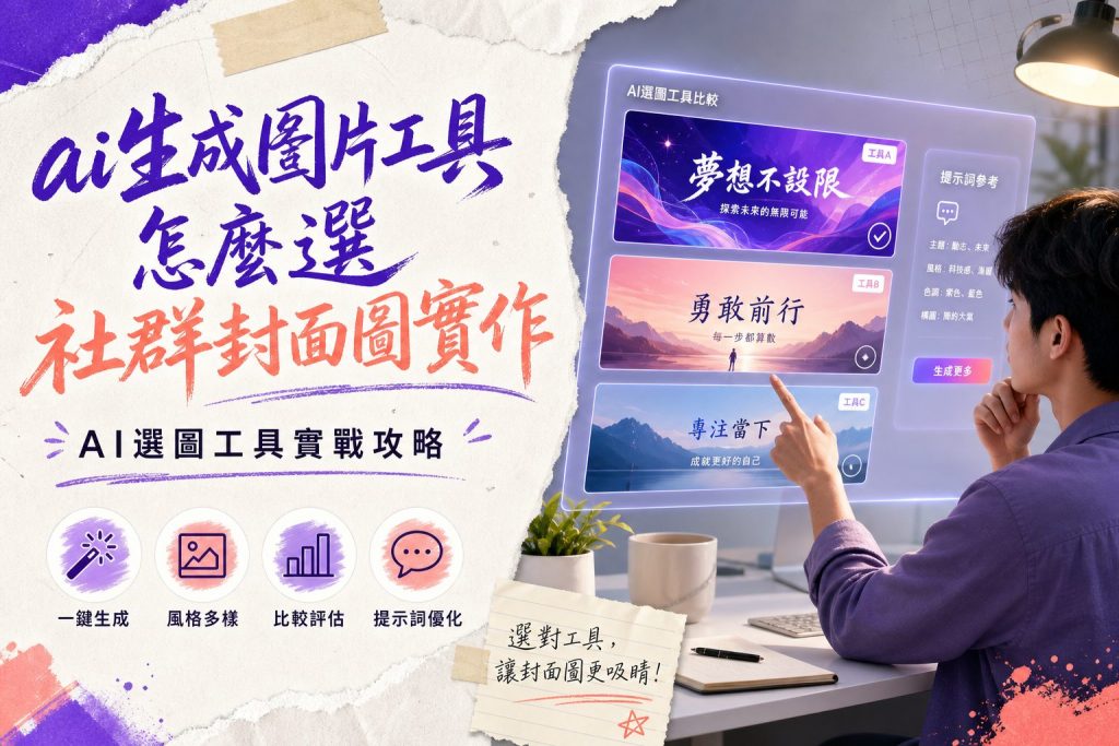 ai生成圖片工具怎麼選社群封面圖實作