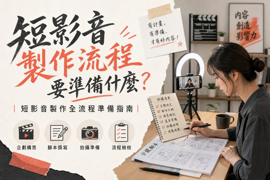 短影音製作流程要準備什麼