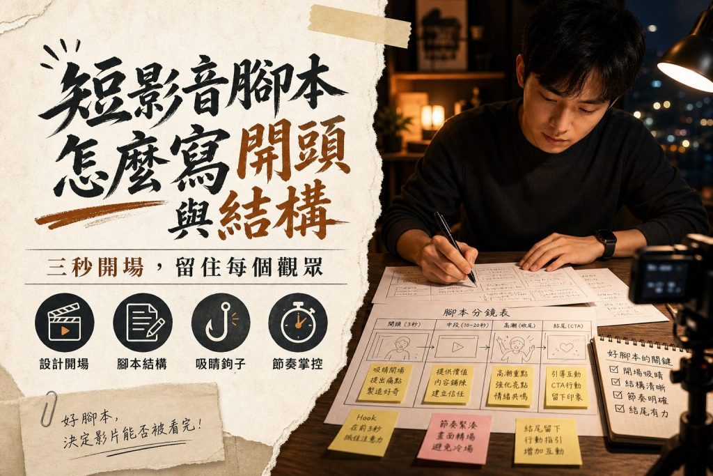 短影音腳本怎麼寫開頭與結構